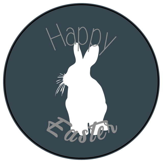 Bunny Silhouette Easter Themed Stickers